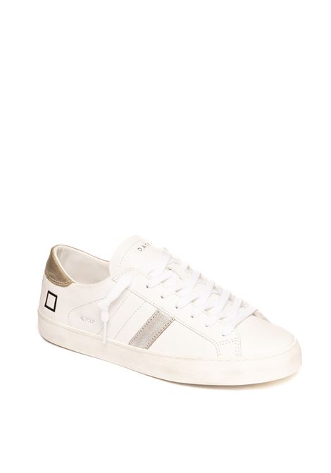 Sneaker hill low bianco/platino D.A.T.E. | HILL LOW DCALF-WHT/PLTN